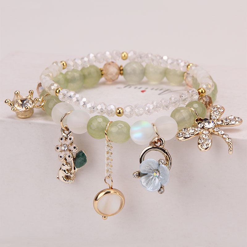 【B0098】Multi-element dragonfly charm bracelet